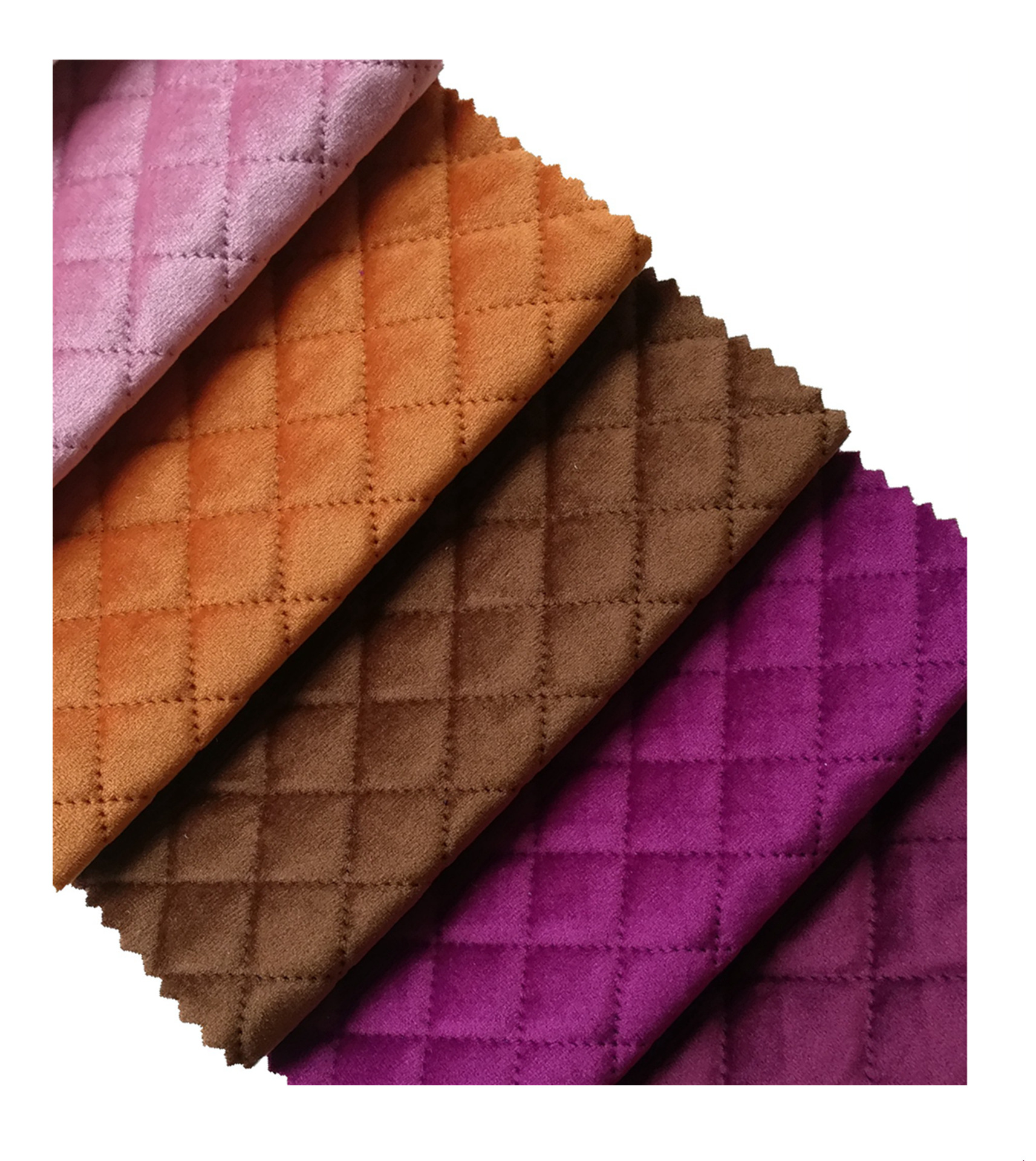 荷兰绒丽丝绒天鹅绒压花超声波绗棉复棉沙发垫软包收纳盒床品面料