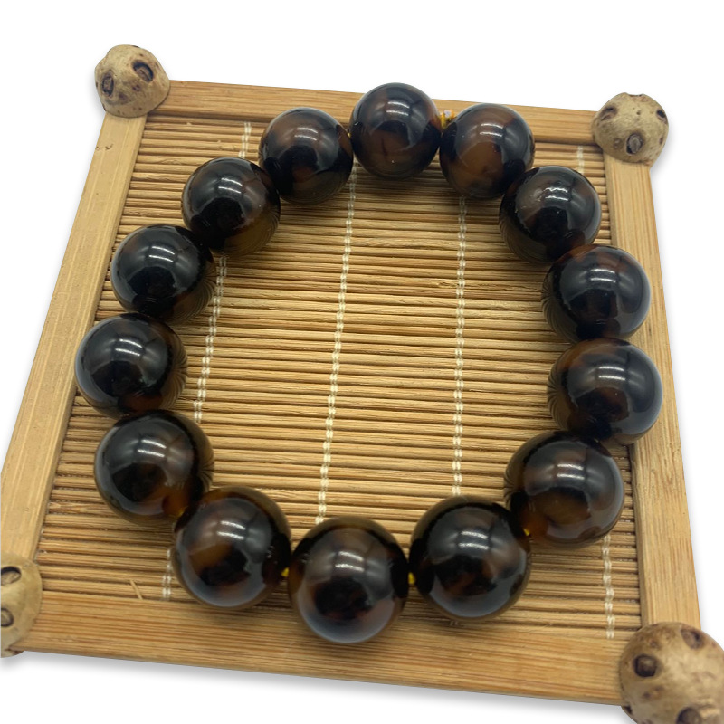 仿古玳瑁色藏式佛珠108颗念珠仿山龟甲手串手链 时尚民族配饰批发