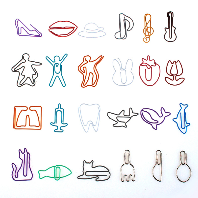 厂家现货批发卡通创意造型曲别针手账周边彩色异形回形针随机发货