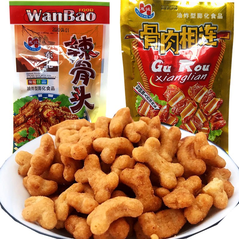 辣骨头骨肉相连26克小零食品童年怀旧8090小吃小时候面制品