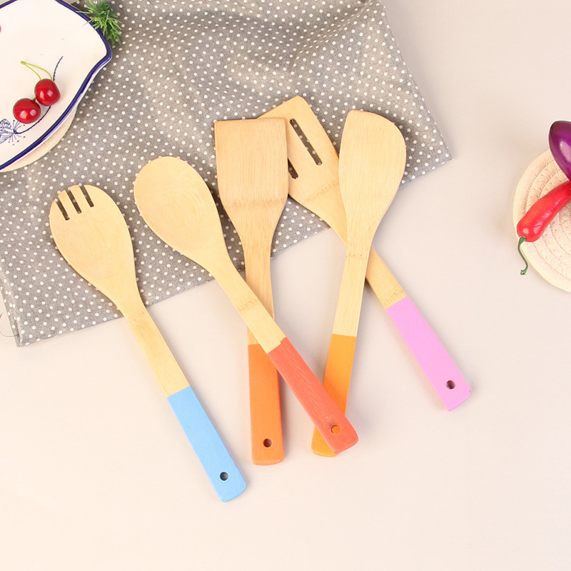 Amazon Shovel Set Household Bamboo Shovel Bamboo Spoon Hand Guard Pot Can Be Customized Logo