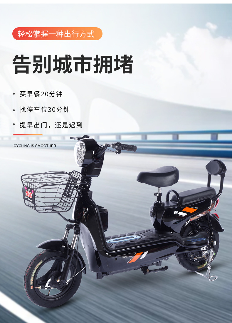 金丝猴双人锂电池电动车批发简约外卖快递48v两轮电动车厂家批发