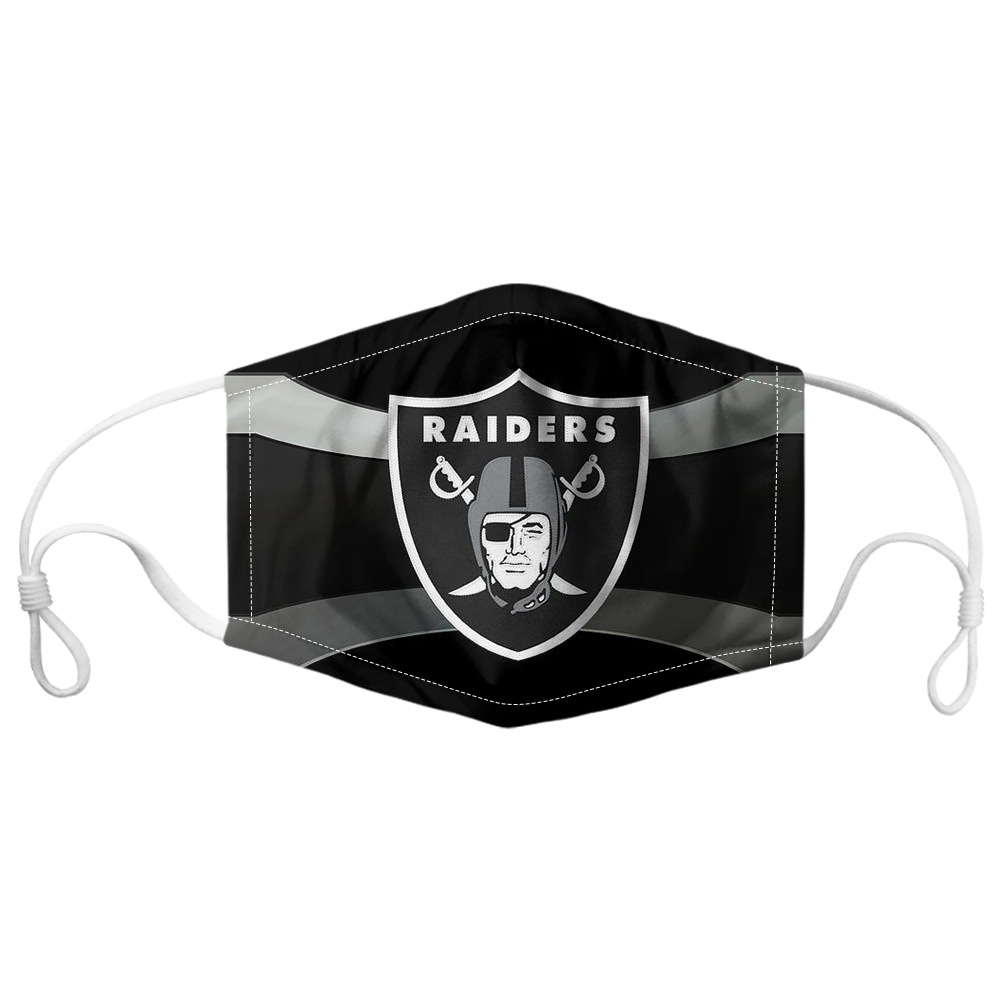 口罩定制美国nfl橄榄球奥克兰突袭者队男女士遮面防尘可水洗口罩