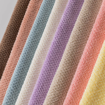 涤锦贝贝绒菠萝格珊瑚绒毛巾浴巾面料清洁用品柔软吸水a类标准