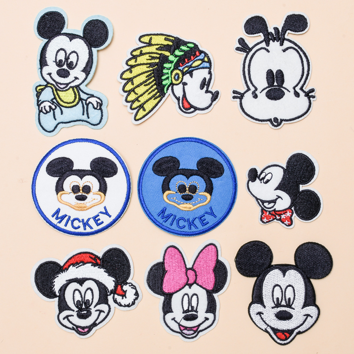 刺绣卡通动物布贴 书包鞋材背胶贴布绣 儿童服装辅料补丁贴