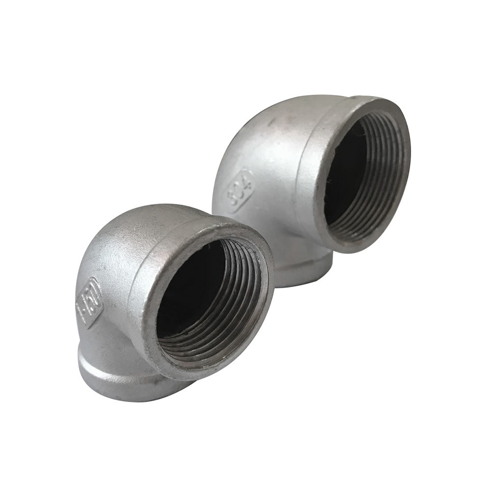 不锈钢丝扣弯头304内牙丝口90度弯管2/4/6分内丝螺纹接头外丝配件