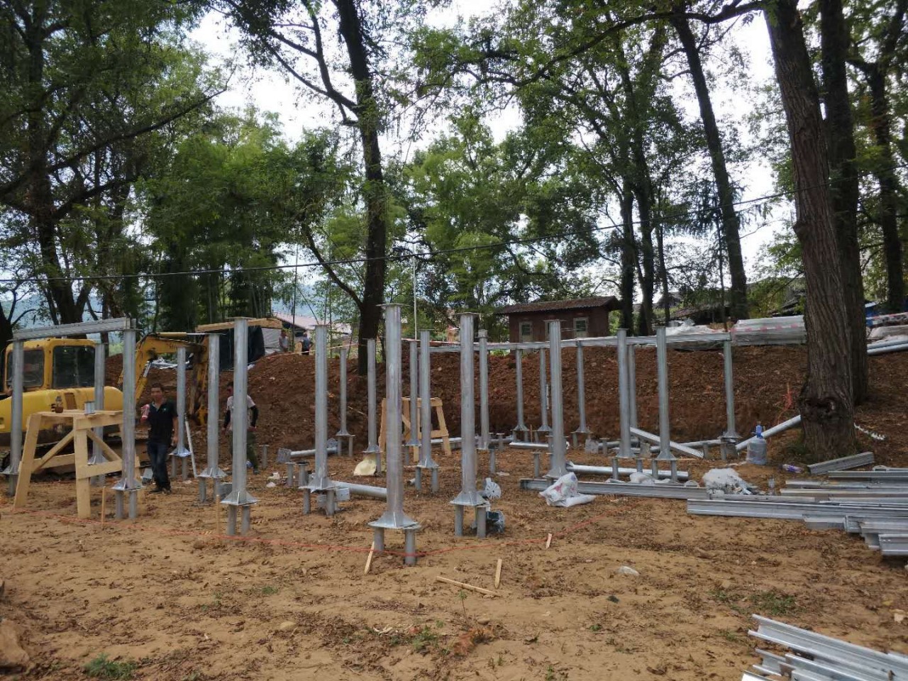 供应户外露宿平台 螺旋地桩钢平台 旅游民宿酒店钢平台 环保 高效