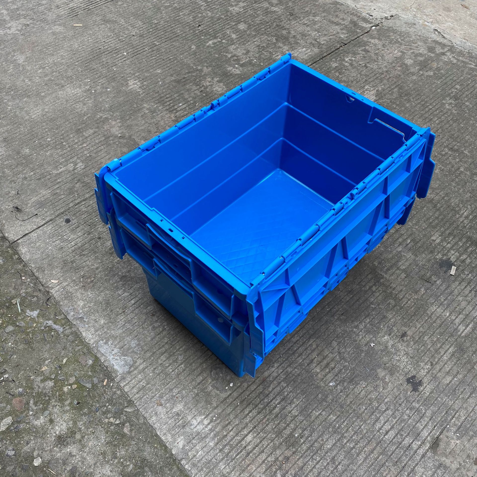 长方形塑料周转箱翻盖中转周转框600*400*360工具箱物流箱货架盒