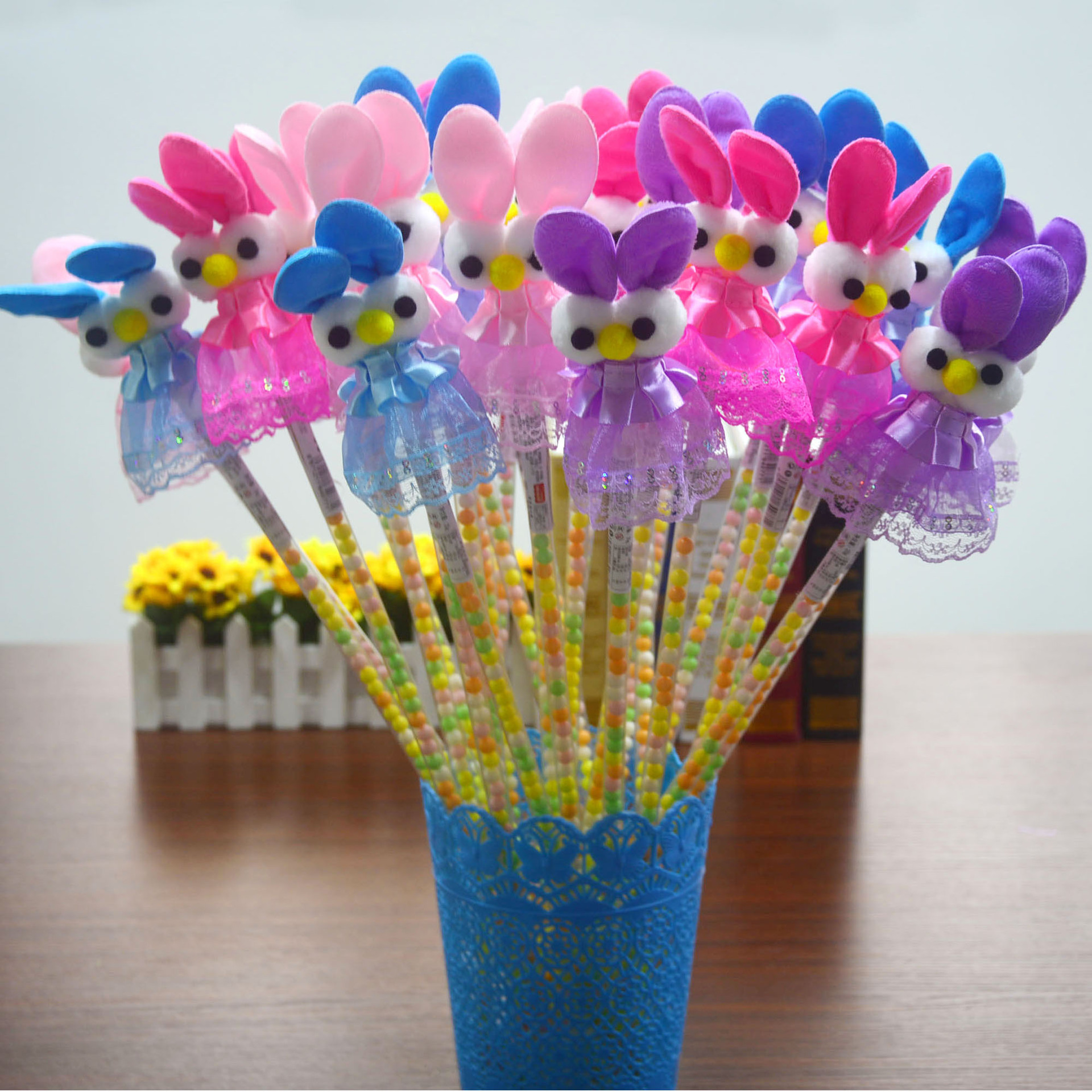 儿童仙女魔法棒创意卡通兔子魔法棒儿童零食儿童玩具批发夜市摆摊