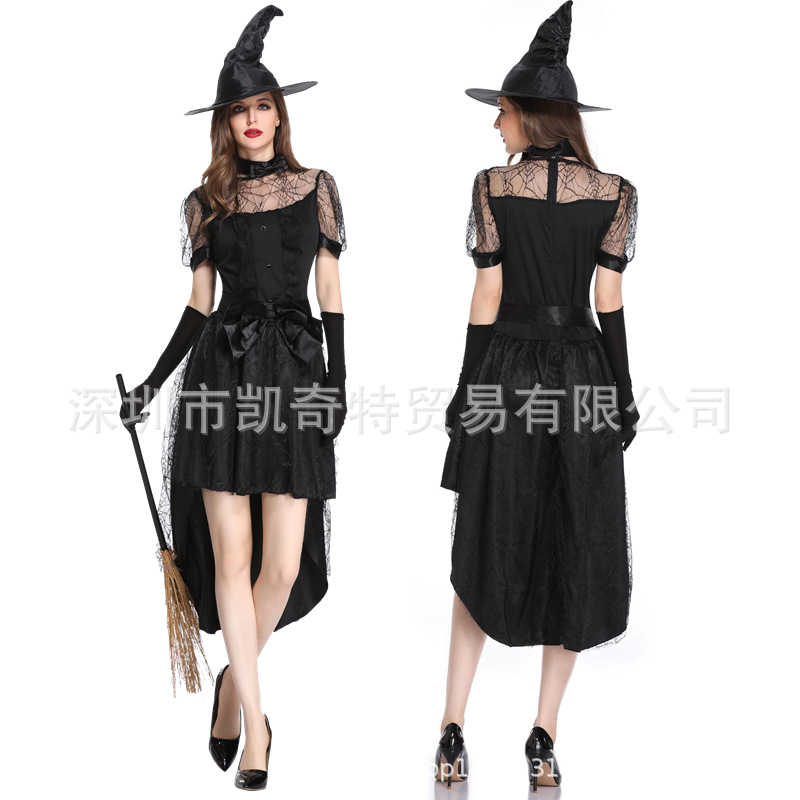 万圣节服装成人巫婆游戏服 性感魔女 女巫舞台演出服 游戏制服
