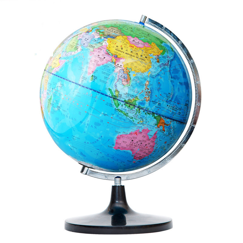 广威32cm世界地球仪带灯发光摆件大号2020初中学生中英文高清教学