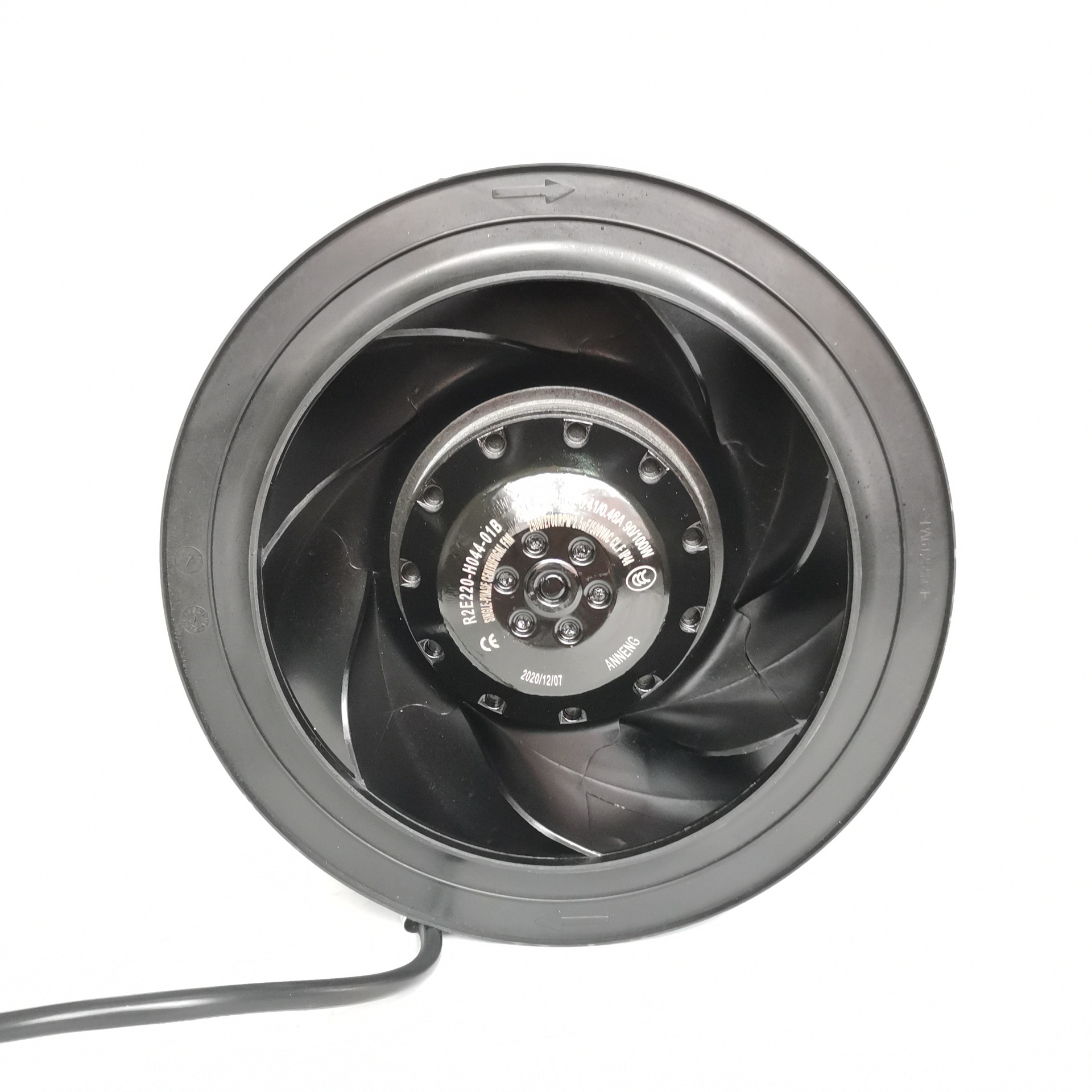 厂家直销220交流外转子后倾离心风机散热风扇三档调速风机风扇