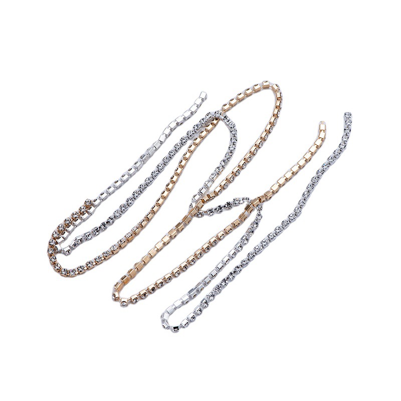 钻链爪链铜链条水钻条密链水钻链爪链条爪钻服饰首饰diy饰品材料