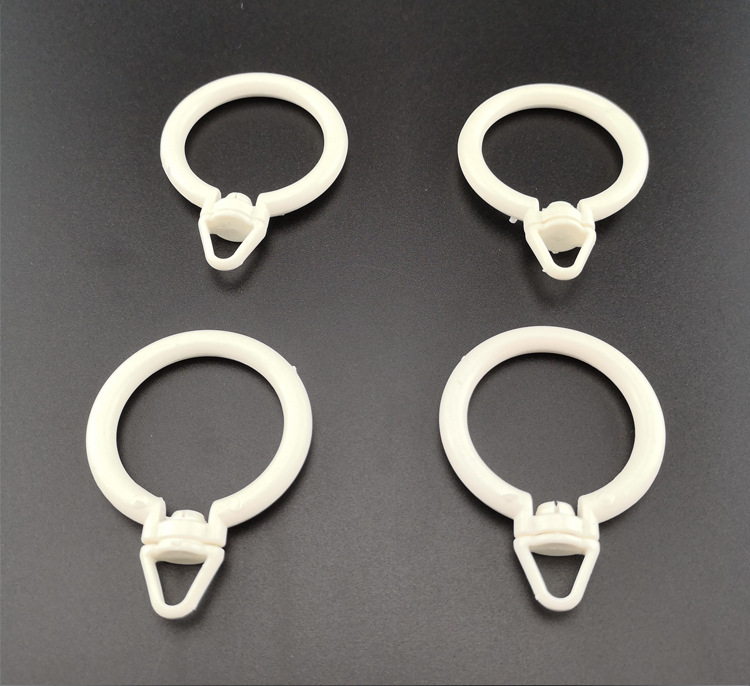 窗帘扣环开口圈圆圈环窗帘配件辅料塑料倒三角挂钩活扣环活页吊环