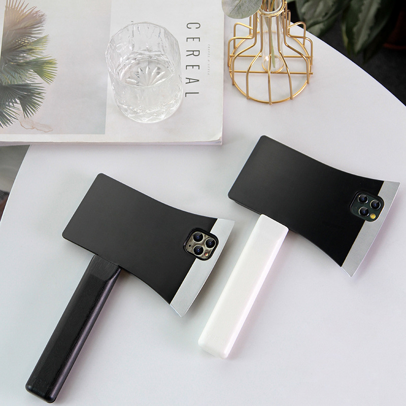 抖音同款可折叠斧头手机壳适用iphone12/se2/11/xs/8p苹果防摔壳