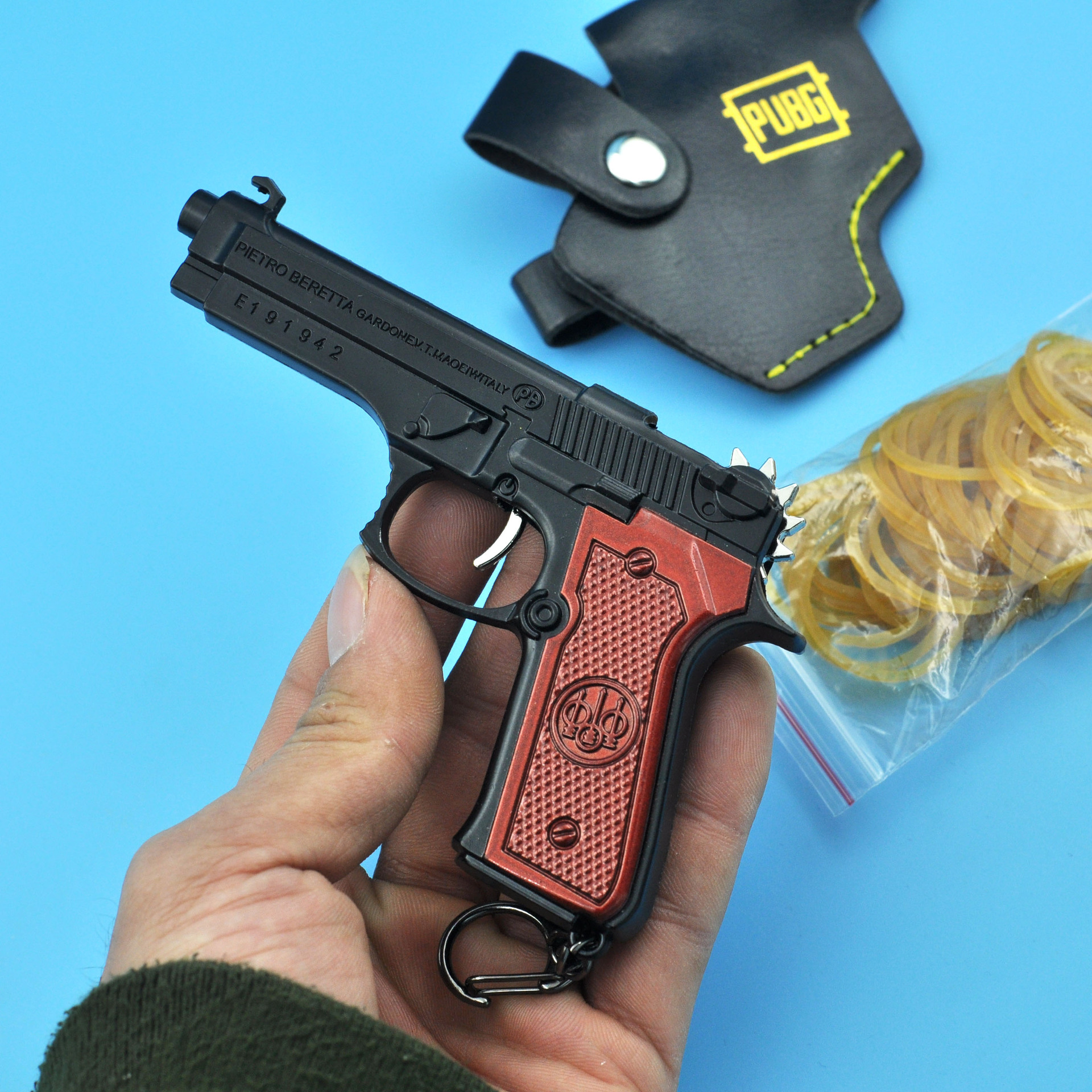 皮筋玩具枪动漫游戏电影小手枪全金属连发打皮筋儿童玩具珍藏枪械