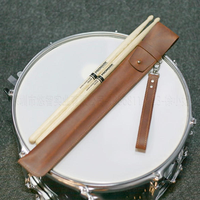 厂家直销皮革架子鼓鼓棒包 乐器配件鼓槌收纳袋 复古爵士鼓鼓锤包