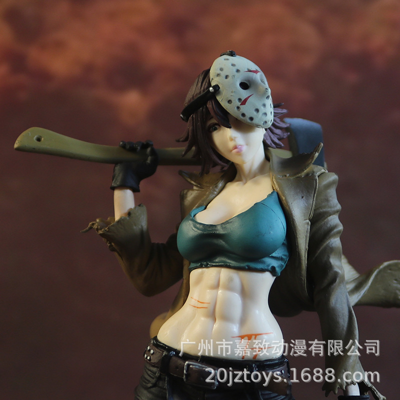 嘉致动漫猛鬼街女版 弗莱迪 杰森 电影周边 黑色星期五 盒装手办