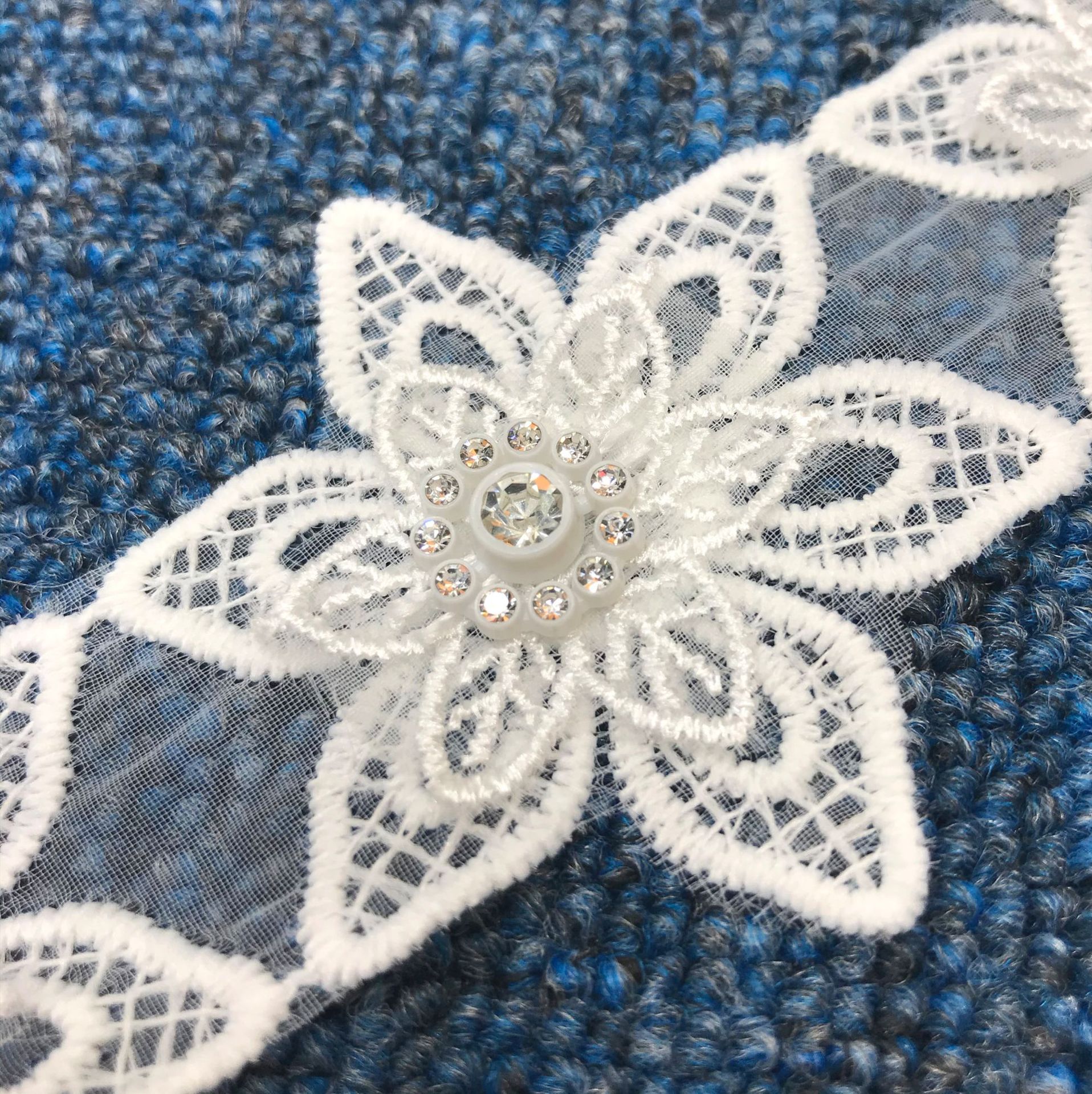 新款欧根纱电脑绣花双层钉珠花边婚纱礼服diy饰品服装辅料现货-阿里巴