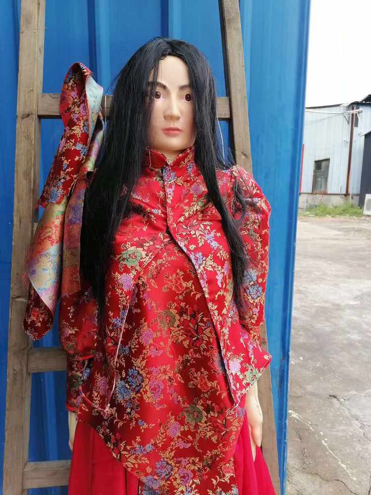 万圣节鬼屋布置整蛊装饰道具站立新娘女尸体干尸模型拍戏吓人模特