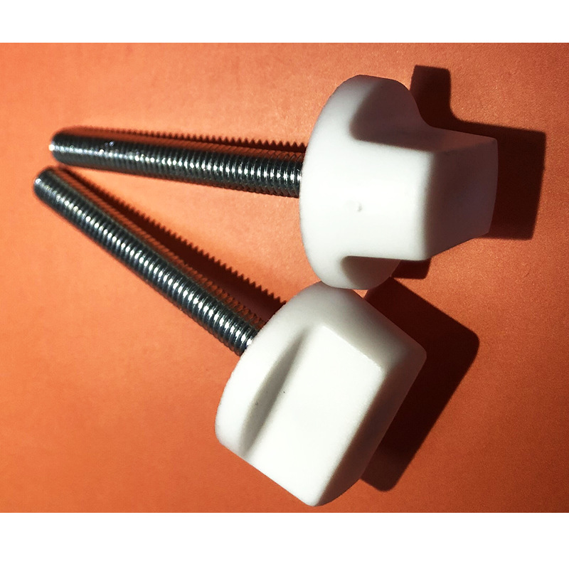 25 m5m6 手拧螺丝 塑胶头一字花型手柄螺栓 黑色