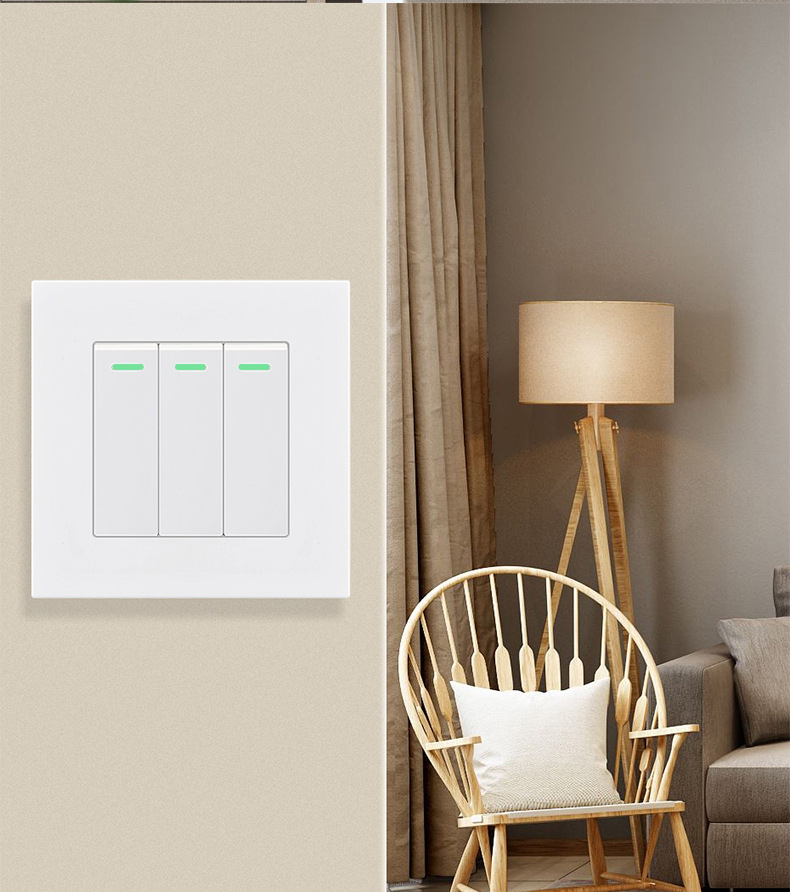 淘09墙壁自复位式一位门控门禁开关86型酒店便捷开关出门按钮