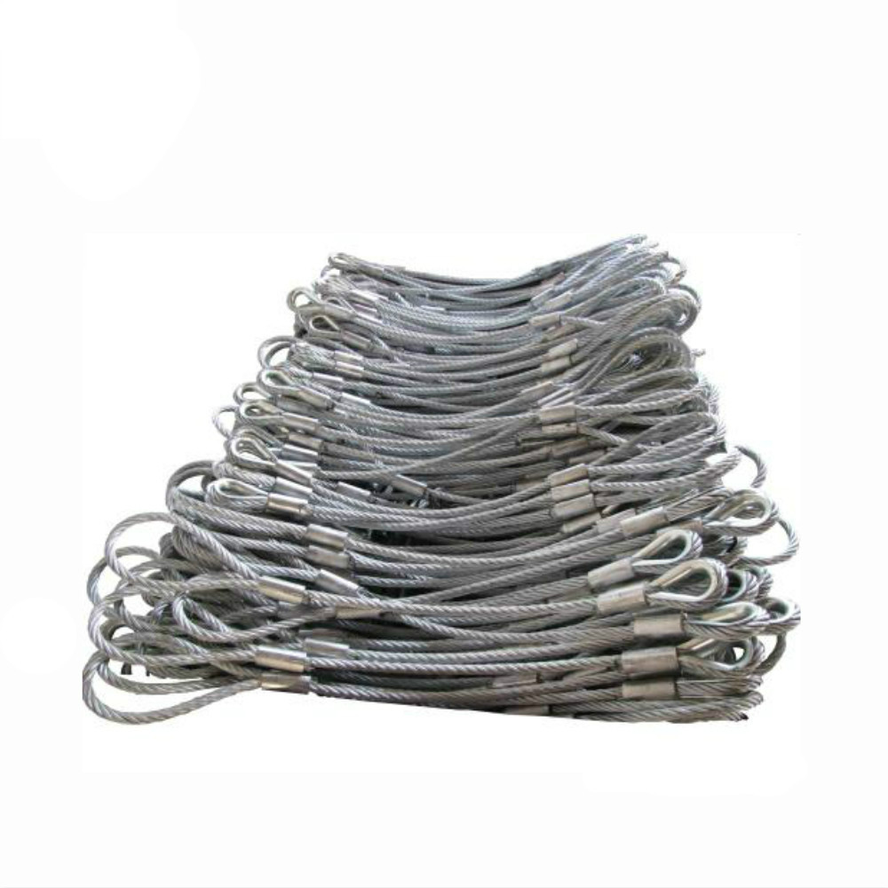 压制钢丝绳 插编钢丝绳吊具 钢丝绳外包尼龙绳索具