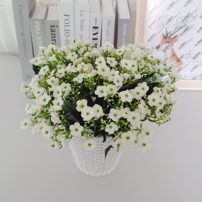 仿真花束花卉批发6杈36头米兰草把束家居装饰盆栽花卉仿真花束