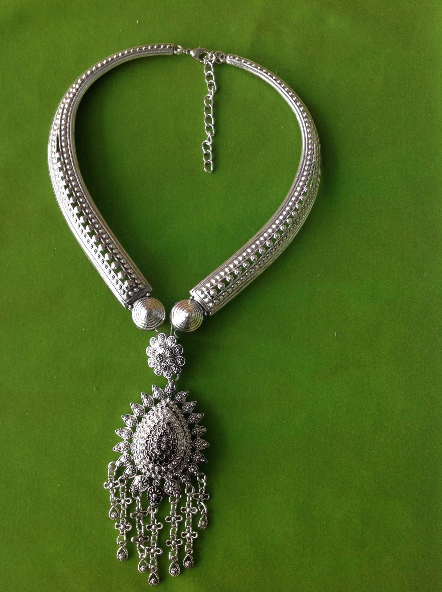 新款特色民族风百搭苗银项圈吉祥首饰时尚项链舞蹈演出配饰品