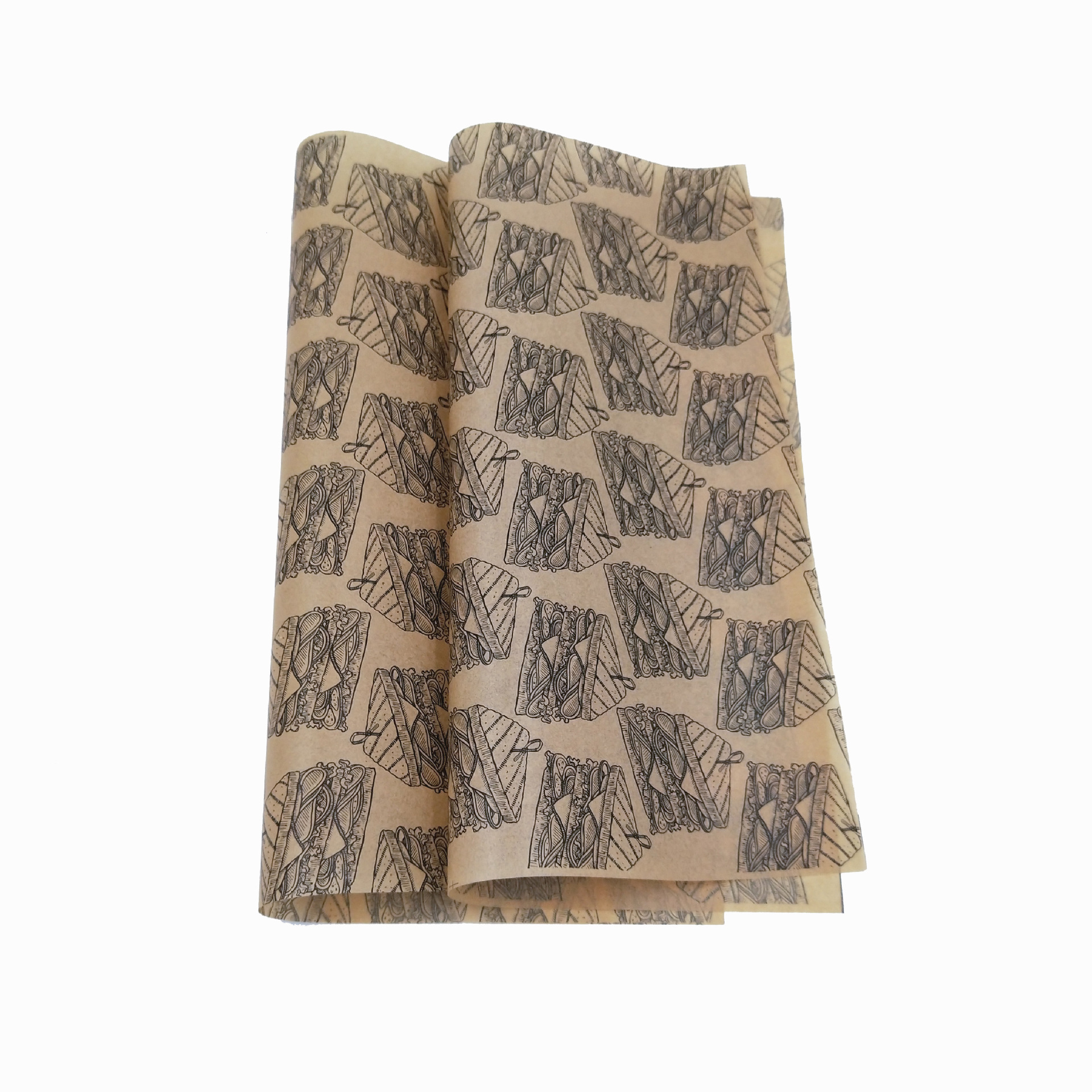 可定制汉堡纸防油纸 包装吸油纸 一次性烘焙用纸印刷硅油纸汉堡纸