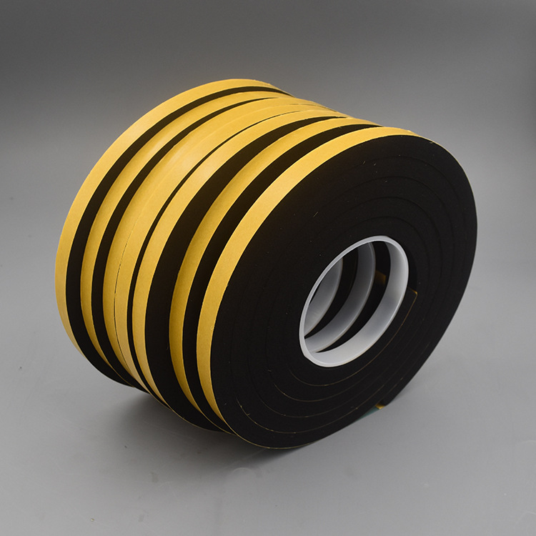 cr氯丁橡胶发泡黑色阻燃密封隔音泡绵胶带eva泡棉胶带有各种厚度