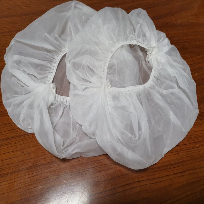 一次性环保可降解淀粉浴帽塑料条形帽pe透明防水加大加厚浴帽批发