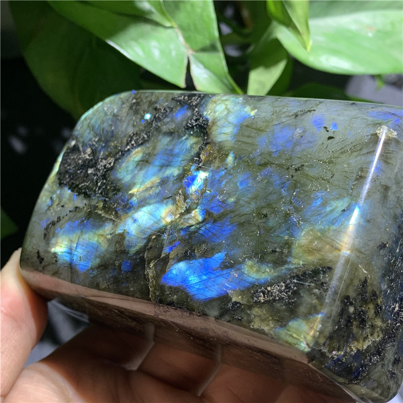 天然灰月光石拉长石原石毛料打磨抛光观赏奇石摆件矿石教学标本