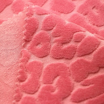 提花天鹅绒面料针织纬编棉涤染色高低毛圈剪绒布提花cvc天鹅绒布