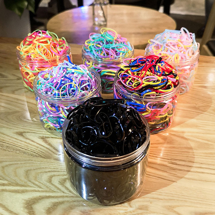 500 Pieces of Canned Children's Hair String Rubber Bands That Do Not Hurt Hair Girls Keep Pulling Hairtie Disposable Rubber Bands