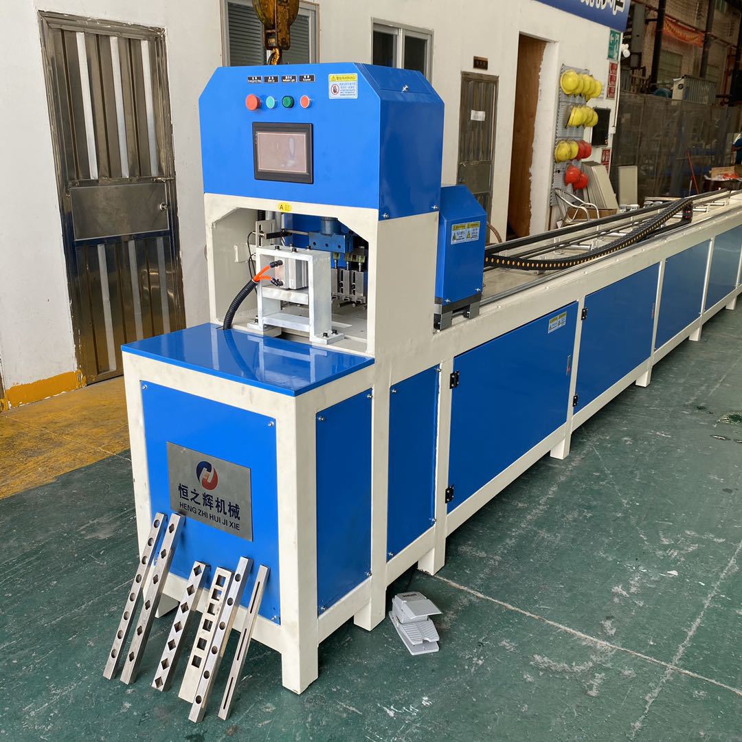 佛山管材全自动数控液压冲孔机防盗网数控自动带切割冲孔机