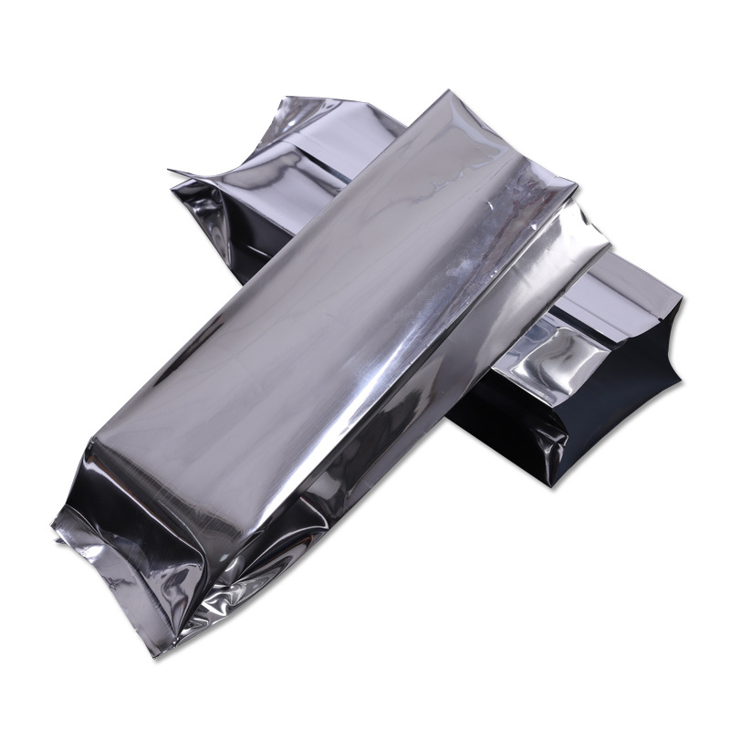 镀铝风琴袋可站立中封袋避光防潮包装袋20丝银白色铝箔袋厂家批发