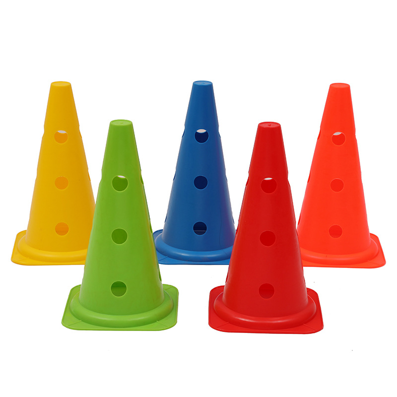 38cm标志桶带孔加厚塑料训练器材幼儿园感统幼教器材多功能障碍物