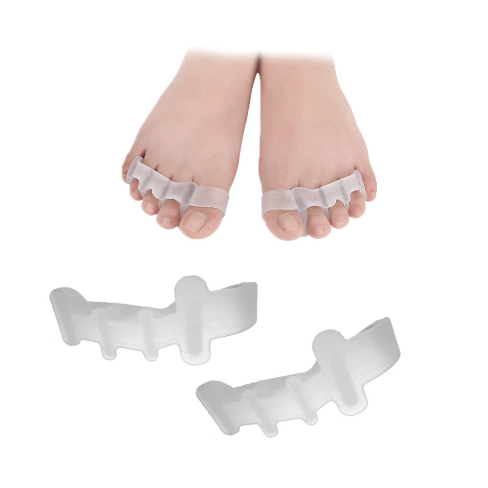221四孔硅胶脚趾分趾器重叠趾分离器硅胶鞋垫可穿鞋厂家一件代发