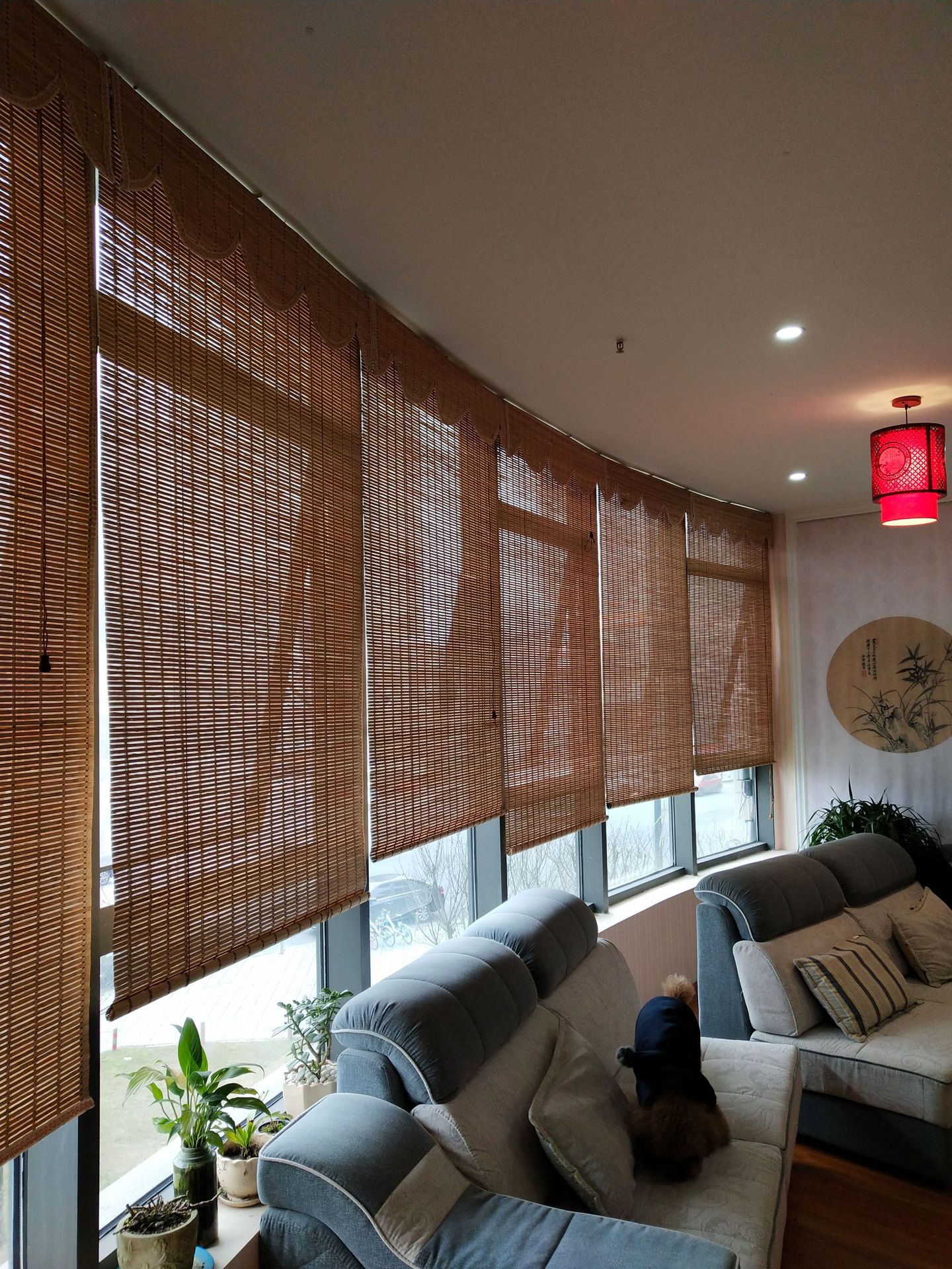 遮光遮阳卷帘复古隔断门帘中日式竹帘窗帘卷帘卧室阳台办公室茶室