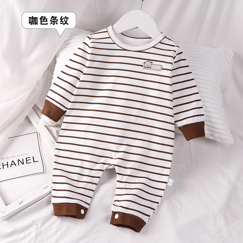 baby clothes Baby Jumpsuit Spring and Autumn 2023 New Jumpsuit Baby Autumn Clothing Open Crotch Romper Newborn Pajamas Children's Clothing