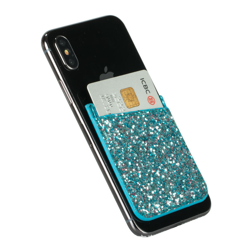 定制3m胶手机贴卡套pu炫彩皮质手机背贴公交银行卡卡套懒人手机贴