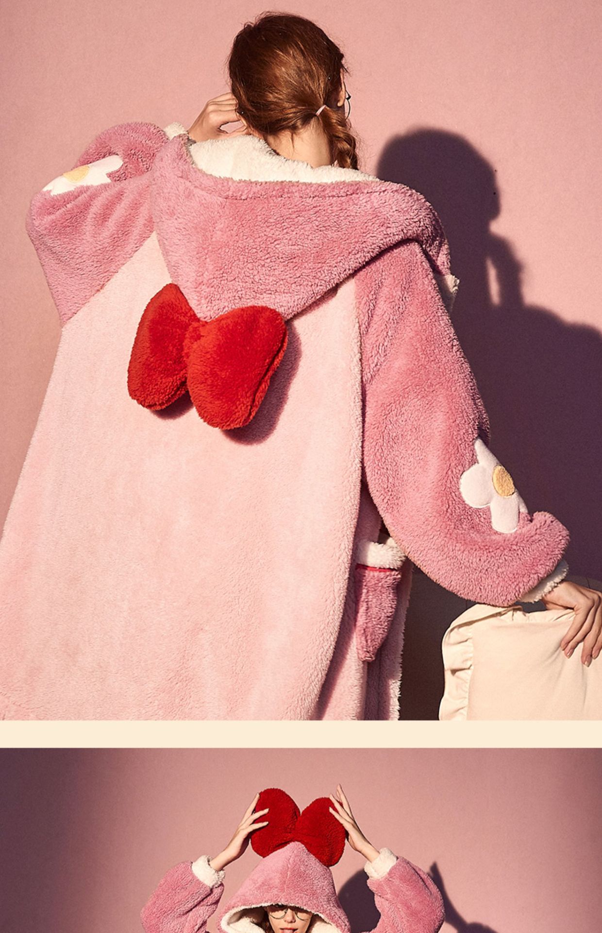 gu果壳白雪公主睡衣女秋冬珊瑚绒睡衣女长款睡袍睡裙女冬季家居服