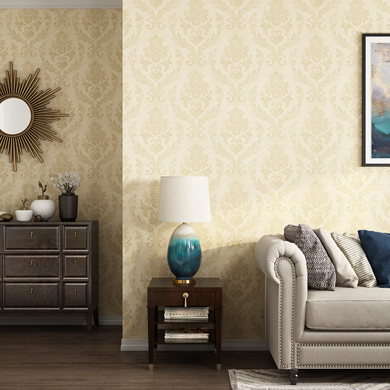 欧式墙纸背景墙3d无纺布美式家用卧室墙纸客厅壁纸现代简约