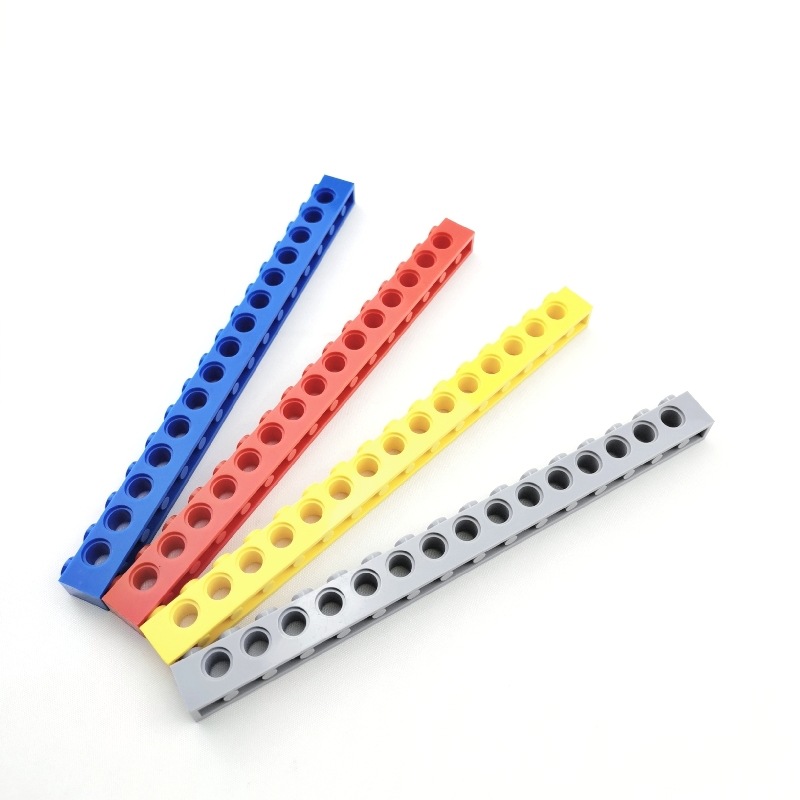 兼容乐高积木科技件3703益智玩具凸点梁1x16孔砖15洞 moc散件定制