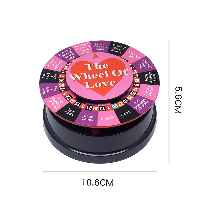 厂家直销外贸英文成年情侣产品电动游戏情侣小游戏迷你小转盘