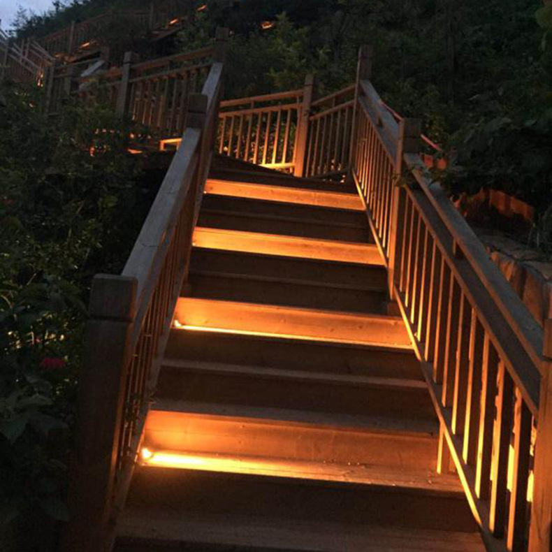 led地埋地脚台阶明装步道灯防水侧方光壁灯墙脚装饰地脚楼梯灯