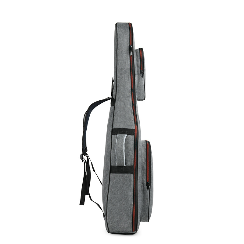 加厚41/42寸民谣吉他包乐器袋防泼水亚麻灰色木吉它琴袋双肩背包