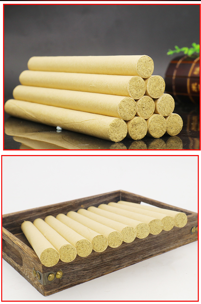 艾条五年陈艾批发野生艾灸条艾柱定制纯手工黄金绒艾草条厂家批发