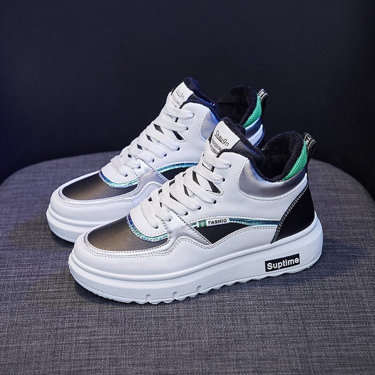 高帮鞋女2020年秋冬新款韩版时尚小白鞋潮ins透气板鞋休闲运动鞋